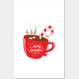 Merry Christmas in a cup Posters and Art